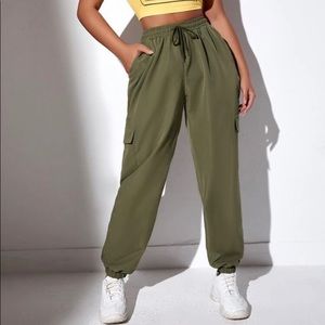 SHEIN Drawstring Waist Cargo Pants